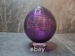Bob Crooks Hand Blown Purple/Pink Stopper Glass Perfume Bottle H17cm X W8cm