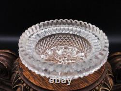 Bohemian Pink Opalescent Art Glass Peony Fairy Lamp Shade w Clarke's Pyramid Cup