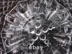 Bohemian Pink Opalescent Art Glass Peony Fairy Lamp Shade w Clarke's Pyramid Cup