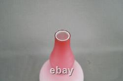 Bohemian Victorian Pink Cased Peach Blow Satin Glass Double Gourd Shape Vase