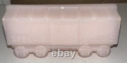 Boyd Glass Six Piece Boyd's Special Train Set # 82 In Rosie Pink 1999 Signed All