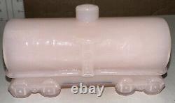 Boyd Glass Six Piece Boyd's Special Train Set # 82 In Rosie Pink 1999 Signed All