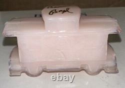 Boyd Glass Six Piece Boyd's Special Train Set # 82 In Rosie Pink 1999 Signed All