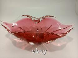 Bristol Blue vase jug cranberry ruby pink 4x glass ornaments made in Bedminster