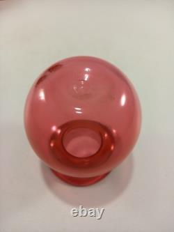 Bristol Blue vase jug cranberry ruby pink 4x glass ornaments made in Bedminster