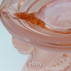 Brockwitz #6925 Art Deco Pink Glass'Parakeet' Bird Vase