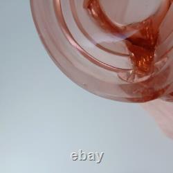 Brockwitz #6925 Art Deco Pink Glass'Parakeet' Bird Vase