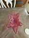 Bruma Glass Pink Art Glass Star Shaped Bowl