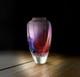 Buzz Blodgett Studio Art Glass Sea Foam Vase, Signed 1997 Pink/Purple 6.5