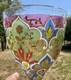 C1900 Square Foot Fritz Heckert'Jodhpur'-series Polychrome & Gilded Wine Glass