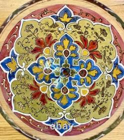 C1900 Square Foot Fritz Heckert'Jodhpur'-series Polychrome & Gilded Wine Glass