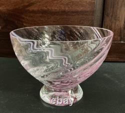 Caithness Glass Flamenco Medium Bowl 160 Dawn Pink Art Glass Scotland B177RM