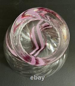 Caithness Glass Flamenco Medium Bowl 160 Dawn Pink Art Glass Scotland B177RM