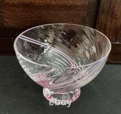 Caithness Glass Flamenco Medium Bowl 160 Dawn Pink Art Glass Scotland B177RM