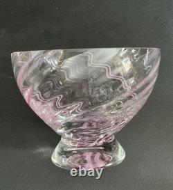 Caithness Glass Flamenco Medium Bowl 160 Dawn Pink Art Glass Scotland B177RM
