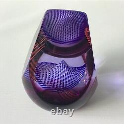 Caithness Glass Paperweight Magic Castle Purple Pinks 10cm Alistair MacIntosh