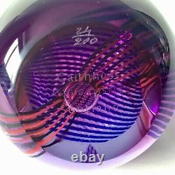 Caithness Glass Paperweight Magic Castle Purple Pinks 10cm Alistair MacIntosh