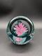 Caithness Pink Rhododendron Facet Art Glass Royal Botanic Garden Paperweight 3.5