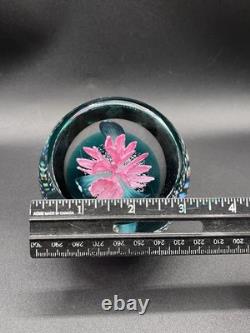 Caithness Pink Rhododendron Facet Art Glass Royal Botanic Garden Paperweight 3.5