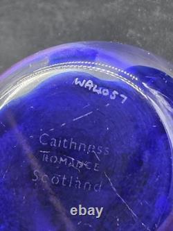 Caithness Scotland Paperweight Art Glass Signed Pink Heart Romance Signed Number
