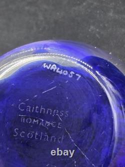 Caithness Scotland Paperweight Art Glass Signed Pink Heart Romance Signed Number