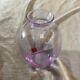 Carlo Moretti Glass Flower Vase Signed Pink H13cm