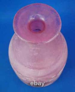 Cenedese Glassworks Vase blown glass Murano Italy pink Acid Design 1900 20th Cenedese Glassworks Vase blown glass Murano Italy pink Acid Design 1900 20th