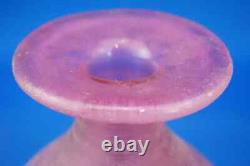 Cenedese Glassworks Vase blown glass Murano Italy pink Acid Design 1900 20th Cenedese Glassworks Vase blown glass Murano Italy pink Acid Design 1900 20th