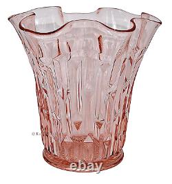 Central Glass Works Frances #2010 Pink Large Flared Vase