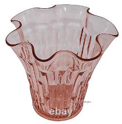 Central Glass Works Frances #2010 Pink Large Flared Vase