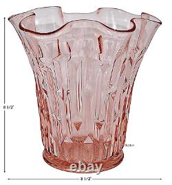 Central Glass Works Frances #2010 Pink Large Flared Vase