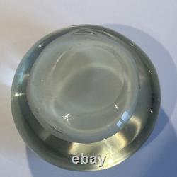 Chinese Whites 1930s Art Glass Paperweight Floral Bird China Vintage