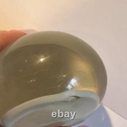 Chinese Whites 1930s Art Glass Paperweight Floral Bird China Vintage