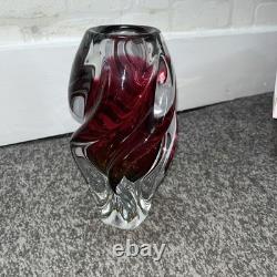 Chribska, Vintage Czech Art Glass Vase Josef Hospodka