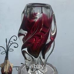 Chribska, Vintage Czech Art Glass Vase Josef Hospodka