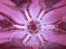 Czech art glass vase Josef Hospodka Chribska pink 1960 rare 32cm large & heavy