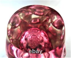 Czeck Art Glass Optic vase 1959 Jan Beranek for Skrdlovice Glass 12h Pristine