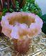 DAUM France Pate De Verre Crystal Magnum Grand Hibiscus Pink Vase 01279-1 NIB