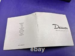 DAUM Frence Vintage Pink Green Amethyst Art Glass Rose Bowl Pate de Verre withbox