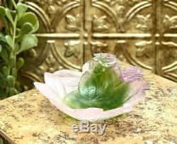 DAUM PATE DE VERRE CRYSTAL ROSES 7.50 ORNAMENTAL BOWL # 02571 Perfection