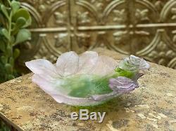 DAUM PATE DE VERRE CRYSTAL ROSES 7.50 ORNAMENTAL BOWL # 02571 Perfection