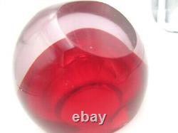 Da Ros Cenedese Murano red in pink green alexandrite art glass bowl sculpture