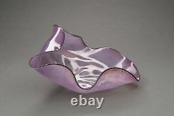 Dale Chihuly Pink 1984 Seaform, Signed contemporary glass art