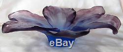 Daum 3578-1 Amaryllis Bowl Brand New In Box Amethyst Flower Large Free Shipping