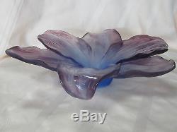 Daum 3578-1 Amaryllis Bowl Brand New In Box Amethyst Flower Large Free Shipping