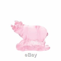 Daum Crystal Small Pink Pig Brand New In Box 03392-1 Cochon Rose Free Shipping