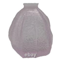 Daum Glass Flower Vase Pink