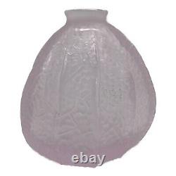 Daum Glass Flower Vase Pink