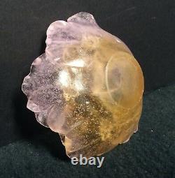 Daum Nancy Coupelle Pate De Verre Crystal Pink Flower Bowl