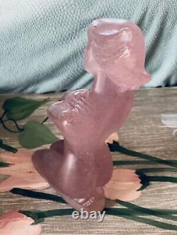 Daum Pate de Verre Rare Large Woman Nude Pink CECILE Lt Ed Sculpture Sheila Finn